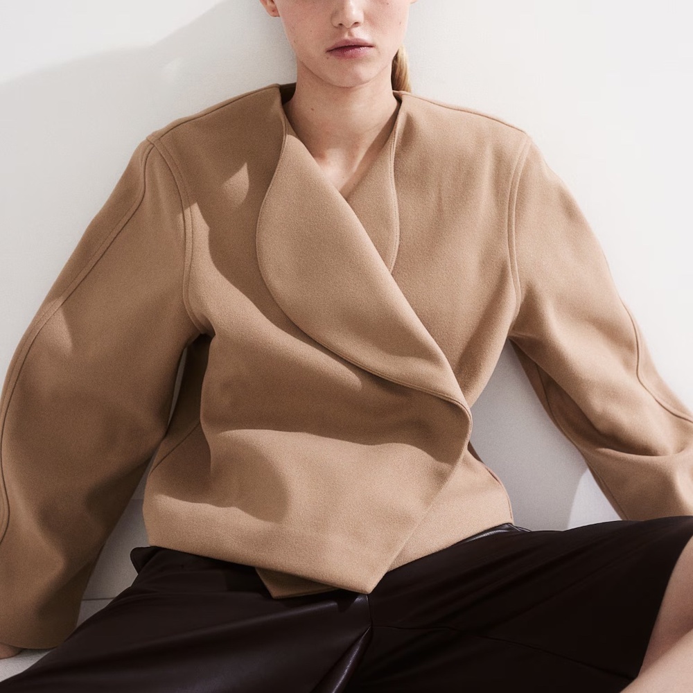 FELTED JACKET WITH SHAWL COLLAR - Picture 6 of 7